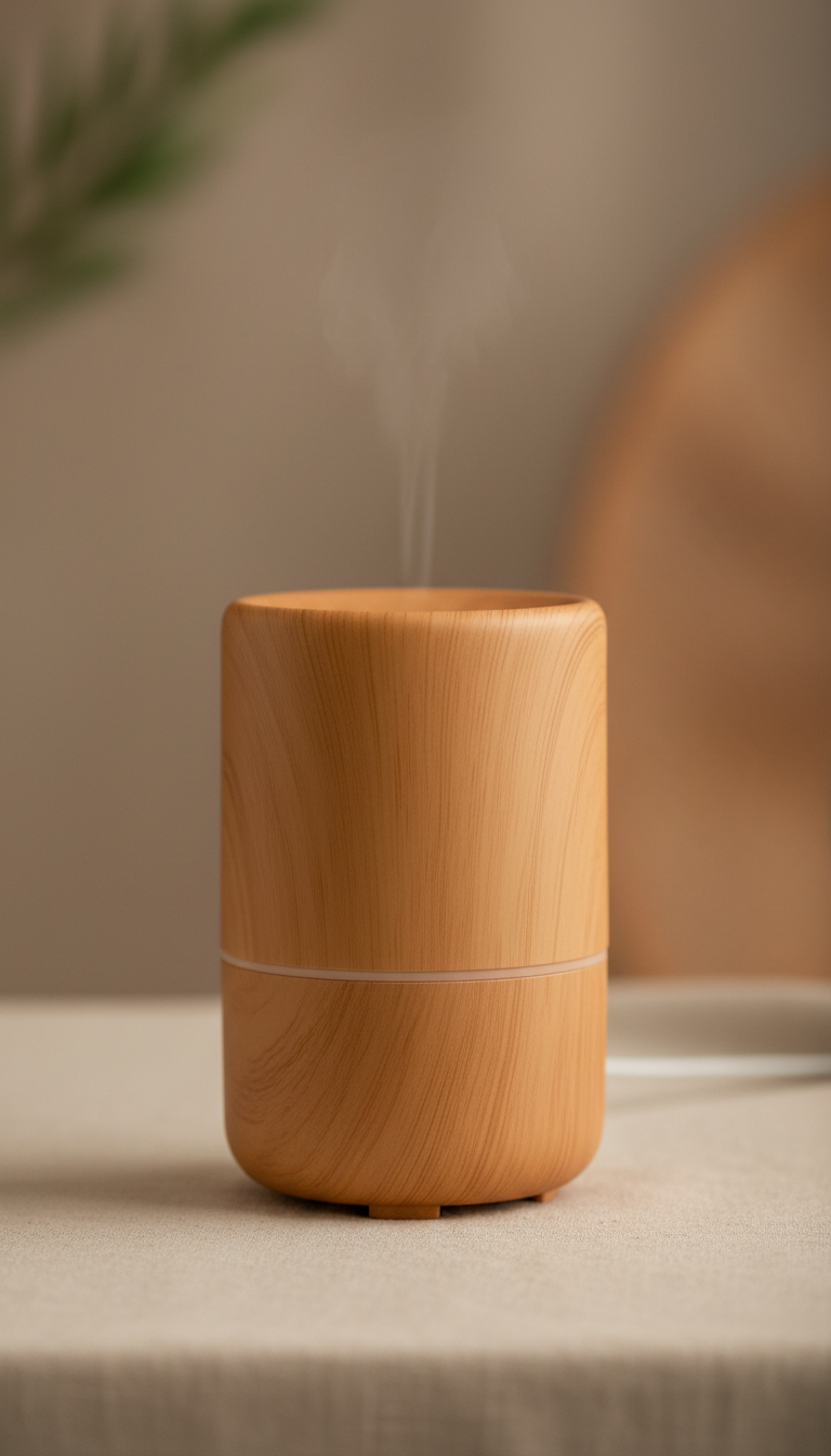 Matte Wood-Finish Ultrasonic Diffuser